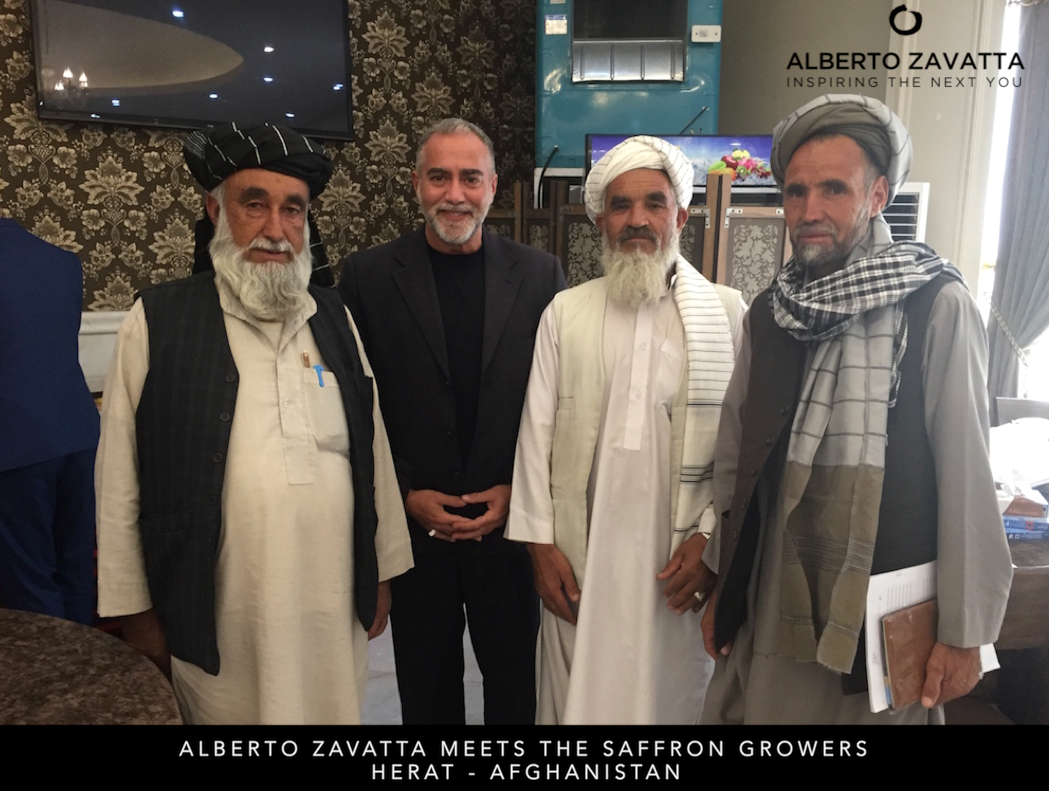 afghanistan-national-saffron-growers Alberto Zavatta with some representatives of the Union